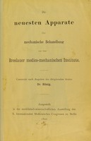 view Die neuesten Apparate für mechanische Behandlung aus dem Breslauer medico-mechanischen Institute : construirt nach Angaben des dirigierenden Arztes, Dr Hönig.