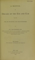 view A manual on diseases of the eye and ear for the use of students and practitioners / by W.F. Mittendorf.