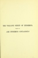 view The volcanic origin of epidemics / by John Parkin.