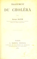 view Traitement du choléra / par Georges Hayem.