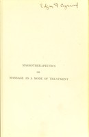 view Massotherapeutics, or, Massage as a mode of treatment / by William Murrell.