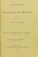 view The principles of ventilation and heating : and their practical application / by John S. Billings.