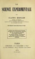 view La science expérimentale / par Claude Bernard.