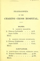 view Pharmacopoeia of the Charing Cross Hospital.
