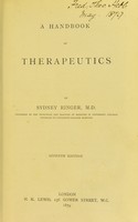 view A handbook of therapeutics / by Sydney Ringer.