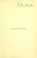 view The book of climates : acclimatization, climatic diseases, health resorts and mineral springs, sea sickness, sea voyages, and sea bathing / by D.H. Cullimore.