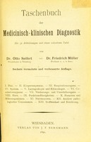 view Taschenbuch der medicinisch-klinischen Diagnostik / von Otto Seifert und Friedrich Müller.