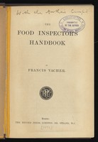 view The food inspector's handbook / by Francis Vacher.