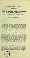 view Verslag der behandelde zieken in het garnizoen en het Hospitaal te Nijmegen, van 1 November 1853 tot 31 October 1854 / door Dr. Van Dommelen.