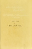 view A handbook of therapeutics / by Sydney Ringer.