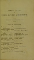 view Minutes of meeting, Wednesday, June 24, 1868 [- Monday, July 6, 1868] / General Council of Medical Education and Registration.