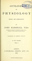 view Outlines of physiology : human and comparative / by john Marshall.