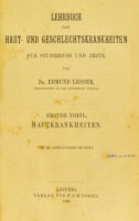 view Lehrbuch der Haut- und Geschlechtskrankheiten : für Studirende und Ärzte / von Edmund Lesser.