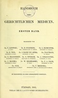 view Handbuch der gerichtlichen Medicin / bearbeitet von Dr. Belohradsky [and others] ; herausgegeben von J. Maschka.