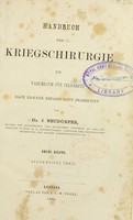 view Handbuch der Kriegschirurgie ... / von J. Neudörfer.