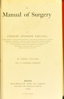 view A manual of surgery / by Charles Stonham.