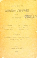 view A short guide to the examination of lying-in women / by Prof. Credé and Prof. Leopold.