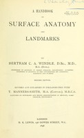 view A handbook of surface antomy and landmarks / by Bertram C.A. Windle.