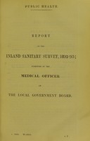 view Twenty-fourth annual report of the Local Government Board, 1894-95. Supplement in continuation of the Report of the Medical Officer for 1894-95, on oyster culture in relation to disease.