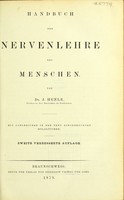 view Handbuch der Nervenlehre des Menschen / von J. Henle.