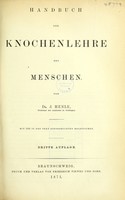 view Handbuch der Knochenlehre des Menschen / von J. Henle.