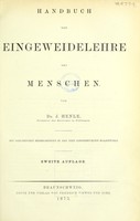 view Handbuch der Eingeweidelehre des Menschen / von J. Henle.