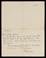 view Letters to Miss Louisa Gordon, Matron at St Thomas' Hospital