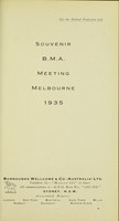 view Souvenir B.M.A. meeting Melbourne 1935.