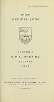 view Irish medical lore : souvenir B.M.A. meeting, Belfast, 1937.