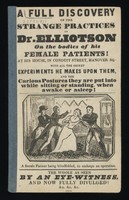 view A full discovery of the strange practices of Dr. Elliotson on the bodies of his female patients! : At his house ... with all the secret experiments he makes upon them ... The whole as seen by an eye-witness, and now fully divulged!.