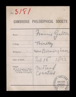 view Anthropometric Questionnaire Completed by Francis Galton