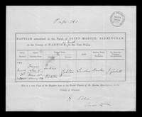 view Francis Galton's Certificate of Baptism
