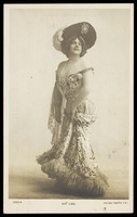 view John Lindstrom (? Lind) in drag. Photographic postcard, 19--.