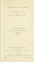 view Medicine in ancient Erin : an historical sketch from Celtic to Mediaeval times.