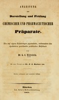 view Anleitung zur Darstellung und Prüfung chemischer und pharmaceutischer Präparate.