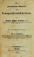 view Die physikalische Diagnose der Lungenkrankheiten / Aus dem Englischen übers. von A. Schnitzer.