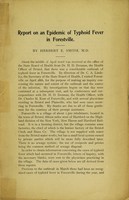 view Report on an epidemic of typhoid fever in Forestville / by Herbert E. Smith.