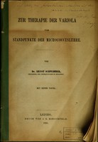 view Zur Therapie der Variola vom Standpunkte der Micrococcuslehre : Mit einer Tafel.