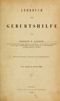 view Lehrbuch der Geburtshilfe / von Friedrich W. Scanzoni.