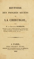 view Histoire des progès récens de la chirurgie.