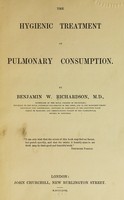 view The hygienic treatment of pulmonary consumption.