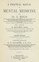 view A practical manual of mental medicine.