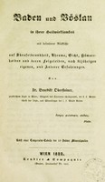 view Baden und Vöslau in ihrer Heilwirksamkeit : mit besonderer Rücksicht auf Skrofelkrankheit, Rheuma, Gicht, Hämorrhoiden.