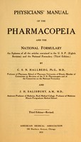 view Physicians' manual of the Pharmacopeia and the National formulary by C.S.N. Hallberg and J.H. Salisbury.