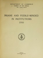 view Insane and feeble-minded in institutions 1910.