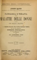 view Patologia e terapia delle malattie delle donne ad uso dei medici pratici.