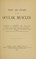 view Tests and studies of the ocular muscles.