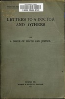 view Letters to a doctor and others by a lover of truth and justice.