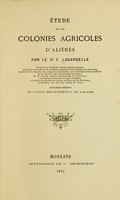 view Étude sur les colonies agricoles d'aliénés.