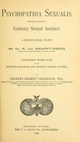 view Psychopathia sexualis : mit besonderer Berücksichtigung der conträren Sexualempfindung.  Eine klinischforensische Studie / von R.v. Krafft-Ebing.